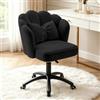 HDHNBA Sedia Vanity Velluto Petalo - Sedia da Scrivania Moderna Imbottita e Trapuntata con Schienale,Sedia da Ufficio Regolabile in Altezza per Camera da Letto e Soggiorno()