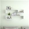 Gecheer Mensola da parete, scaffale decorativo robusto e stabile, sistema di montaggio invisibile, 100 x 15 x 20 cm, legno multistrato, bianco, per cucina, camera da letto, soggiorno