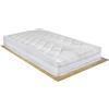 Comprarredo Materasso una piazza e mezza molle Bonnel MESSICO, 120x190x25 cm di altezza, con lato estivo (cotone) e invernale (lana) e fascia traspirante