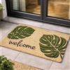Carpido Monstera Welcome - zerbino 40x60 cm - zerbino d'ingresso antibatterico - cocco naturale - 100% cocco