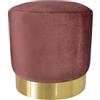 SAMIRA Pouf in velluto color rosso mattone, poggiapiedi mod. Zivago