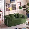 YINIX Divano Letto Pieghevole 160cm Matrimoniale, Divano Modulare Futon Boneless, Velluto a Coste con Telaio in Metallo, Materasso da Terra 2 Posti, Base Antiscivolo, Rivestimento Lavabile