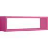MODULARREDO | REGOLO Mensola da Muro, Pensile Bagno, Mensola da Parete, Scaffale da Parete, 60x17 p15.5 cm, Fuxia - Made in Italy