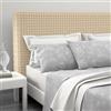 INTRECCI Copri Testata Letto Singolo, Copritestiera Letto, Copertura Testiera, Elasticizzata, Morbida, Copri Spalliera, Effetto Rilievo, Facile da Installare e Pulire. Modello: Jordie, Crema