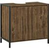 Vicco Mobile sottolavabo per bagno Naola, Quercia/nero, 70 x 65 cm con 2 scomparti chiusi, per la conservazione di articoli da bagno e asciugamani