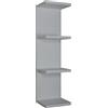 MODULARREDO | PETTINE Mensola da Muro, Libreria Sospesa, Libreria da Parete, Scaffale da Parete, Grigio Sasso, 25.5x93 p23.7 cm - Made in Italy