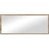 JHQHSM Specchio da bagno con illuminazione a LED e telaio in rovere Artisan in legno e vetro di sicurezza per elegante montaggio a parete