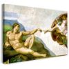 Printed Paintings Stampa su Tela (80x60cm): Michelangelo - La creazione di Adamo