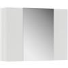 Vicco Specchio contenitore bagno Leopold, Bianco, 80 x 59.2 cm con ripiani, che trova posto in ogni bagno