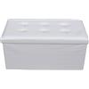 Rebecca Mobili Puff contenitore poggiapiedi moderno, seduta sedia bianca, arredamento casa salotto, living - Misure 38 x 76 x P 38 cm (HxLxP) - Art. RE4620