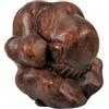 Coco Papaya Statua Yogi in legno massiccio intagliato a mano, altezza 15 cm