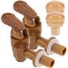LALADEFIEE Set da 2 Accessori per Botti di Vino in Plastica Rubinetto Riutilizzabile e Tappo Ermetico, per Botti di Vino Bianco e Rosso, Facile Versamento e Mantenimento Freschezza