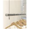 Zfmnoyev Appendiabiti Da Soffitto, Organizzatore Per Abiti In Acciaio Inox, Appendiabiti Con Cavi Di Sospensione, Altezza Regolabile Da 0 A 300 Cm, Utilizzato In Boutique/guardaroba(100cm)