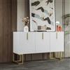 Soweiz Grande credenza, mobile buffet moderno per sala da pranzo e soggiorno, mobile contenitore con spazio di archiviazione, mobile bar, per sala da pranzo e cucina (Weiß 138x40x80.5cm)
