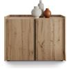 Mobili Fiver, Mobile Basso Romina (93,6x36x70 cm), 2 Ante, Rovere Rustico, 93.6 cmx36 cmx70 cm, Nobilitato/Ferro, Credenza Soggiorno Moderna, Made in Italy