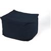 chilly pilley Pouf In Velluto Riempito Di Polistirolo Espanso Sfoderabile Con Doppia Fodera Cuscino Da Pavimento Cuscino Sedile Sgabello Poggiapiedi Vari Colori (Blu Scuro)