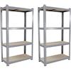 N.G. NICCOLAI - NICCO SHOP - SCAFFALE METALLO 4 RIPIANI IN MDF 80X40X160(H) CM. (2)