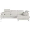 Robin Inspire Divano Angolare Convertibile Divano Letto A Forma Di L Multifunzionale Autonomo Con Spazio Di Archiviazione In Tessuto Chenille Ecru Iverto 263 x 206 x 95 cm Destra