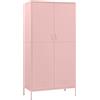 vidaXL Armadio Rosa 90x50x180 cm in Acciaio