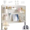 XRRJFYH Pannello Forato da Scrivania, Pegboard Metallo con Base Regolabile in Altezza, Piccolo Pannello Porta per Camera da Letto, Studio, Ufficio, Cucina (Color : White-a, Size : 60x40cm/24x16in)
