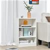 Giantex Libreria Aperta a 3 Livelli con Ripiani Regolabili, Libreria a Cubi con Dispositivo Antiribaltamento per Soggiorno, Camera da Letto, 50x30x75 cm, 3 Colori (Bianco)