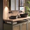 LAMO Manufaktur Piano di lavoro/d'appoggio/top da bagno, piano di lavoro in legno con bordo naturale, 110x50 cm (L x A), Naturale, senza accessori di fissaggio, LWP-01-A-002-CJ