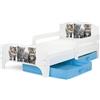 leomark letto per bambini in legno 140x70 cm, SMART lettino con cassetto, materasso e telaio, stampa colorata PICCOLI GATTI, mobili per bambini, attrezzatura stanza per bambino
