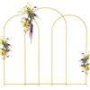 WENYOG Arco Nuziale Supporto for fondale ad Arco in Metallo, Set di 3 Supporti for Dorato (2,1 m, 2 m), Struttura for Matrimonio, Supporto for a Palloncino(7.2ft)