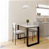 AKKE Tavolo da Pranzo Cucina Grigio chiaro 80x35cm