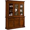 mobili2g MOBILI 2G - CRISTALLIERA 6 Porte in Legno Noce Arte POVERA L. 155 P.42 H.210 (381)