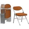Chleby 6 Sedia Pieghevole Imbottita in Tessuto Sedia da Pranzo Pieghevole Adatta per Cucina, Interno, Esterno e Sala Conferenze - Rosso e Marrone