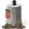 BAKAJI Base Supporto Albero di Natale in Resina, Tronco Realistico Natalizio, Riproduzione Fedele alla Realtà Solida Resistente, Attacco Universale 40mm Ganci per Adattamento Altezza (55 cm Chiaro)