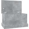 Generico Contenitore Grigio Cemento 50x30x28 cm in Legno Multistrato