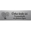 Mygoodprice Targhetta con incisione a forma di albero a cuore autoadesiva, 30 x 10 cm, personalizzata da 1 a 3 righe in alluminio spazzolato