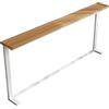 Generic Tavolo consolle dietro il divano - Piano in legno sottile e struttura in metallo, tavolo stretto a parete per soggiorno, ingresso, corridoio, facile da montare, tavolino ausiliario perfetto