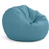 Avalon Pouf rotondo Bals Jazz Finta pelle - misura: Profondità: 90cm; Altezza: 80cm Colore Cielo