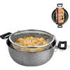 MA MAISON Casseruola Friggitrice con Cestello Ø 24 cm - con Manici Antiscivolo, Antiaderente, in Alluminio, per Gas Vetroceramica e Fornelli Elettrici - Made in Italy