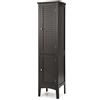 COSTWAY Mobile da Bagno Alto con 2 Ante 37 x 37 x 160cm, Armadio da Terra con 5 Vani, Mobile Colonna per Bagno Cucina Soggiorno (Marrone)