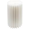 Spetebo Tavolino di design in carta kraft bianco - 60 x 40 cm - Tavolo di carta pieghevole con piano in plastica - Tavolo decorativo in carta da tavolo - Colonna decorativa per piante