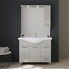 Kiamami Valentina - Mobile Bagno A Terra 105 Cm Con Ante Lavabo E Specchio | Rimini