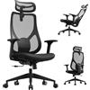 SENSE7 Sedia Scrivania Ufficio Ergonomica Poltrona da Scrivania Gaming Chair con Rotelle Girevole per PC Studio Cameretta Arredo con Altezza Regolabili Rete Traspirante e Supporto Lombare - MOYO Nero
