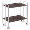 DON HIERRO Carrello da cucina pieghevole bianco con ruote BAUHAUS 2 ripiani
