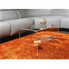 Slato Mira Grande - Tavolino Basso da Salotto in Cristallo Acrilico, Design Moderno Made in Italy, Trasparente, 40x79x41 cm