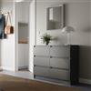 Home Collective Comò 80 | 95 | 120 | 140 cm di larghezza con cassetti Comò antracite Armadio in legno con credenza Credenza alta Organizer Larghezza 95 cm 6 cassetti
