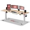 SANODESK Scrivania Gaming Regolabile 200x80 cm, Elettrica con Memoria e Gancio, Colore Acero