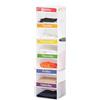 Generico Kids Weekly Clothes Organizer, 6-Shelf Closet Storage Organizer, Hangable Closet Organizer Rack with 3 Side Pockets, Kids Bedroom and Closet Organization,Kids Closet Organizer