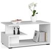 AKORD | Tavolino da Caffè in Legno | Tavolo Salotto Moderni | Credenza per il Soggiorno | Arredamento Casa | Tavolini a 3 livelli | Piano in laminato 16mm | 90 x 45 x 51 cm | Bianco