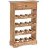 Design Delights CANTINETTA Cortez - 85 x 55 x 23 cm (A x L x P), in Legno Massiccio, Colore Naturale Vintage, mensola da Vino