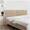 DHOME Testiera Imbottita Liscia Arrotondata in Similpelle con Gambe per Parete Acustica Testate Letto Fonoassorbenti Camera da Letto (Beige, 190cm Dual)