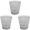 MAURY'S ROUND BICCHIERE PER ACQUA IN VETRO IN SET DA 3 PEZZI (Grigio)